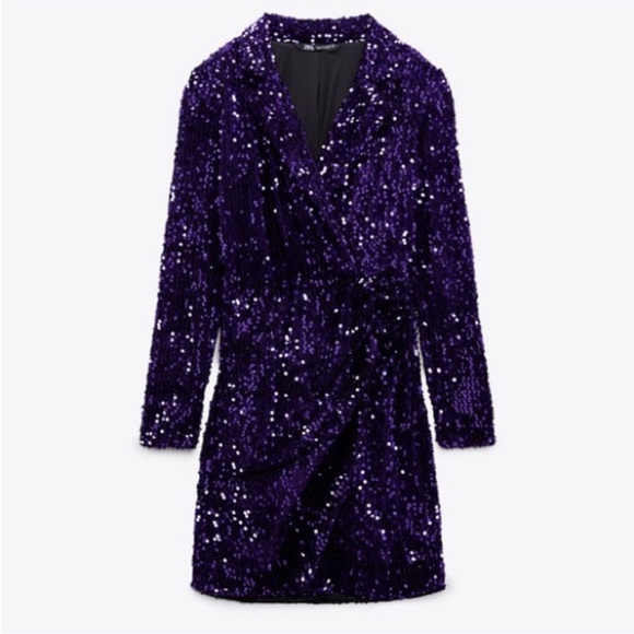Zara Sequin Blazer Dress Limited Edition Size Small NWT - Picture 11 of 15